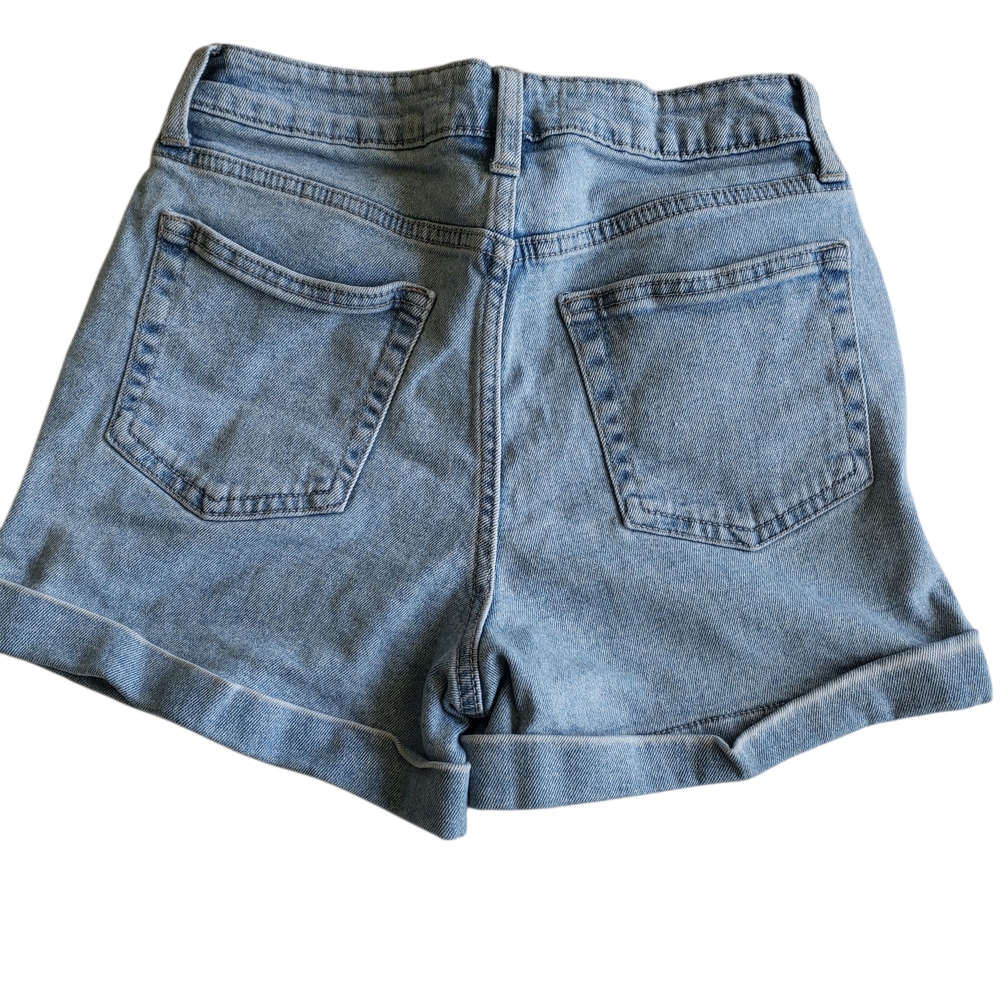 Just USA Blue Jean Shorts Cuffed High Rise. Size Small. - Picture 2 of 7